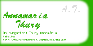 annamaria thury business card